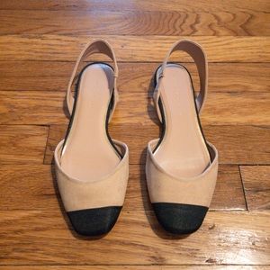 Zara Captoe Slingback Flats